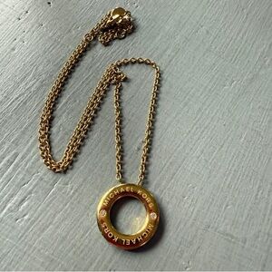 Michael Kors Circular Gold Necklace